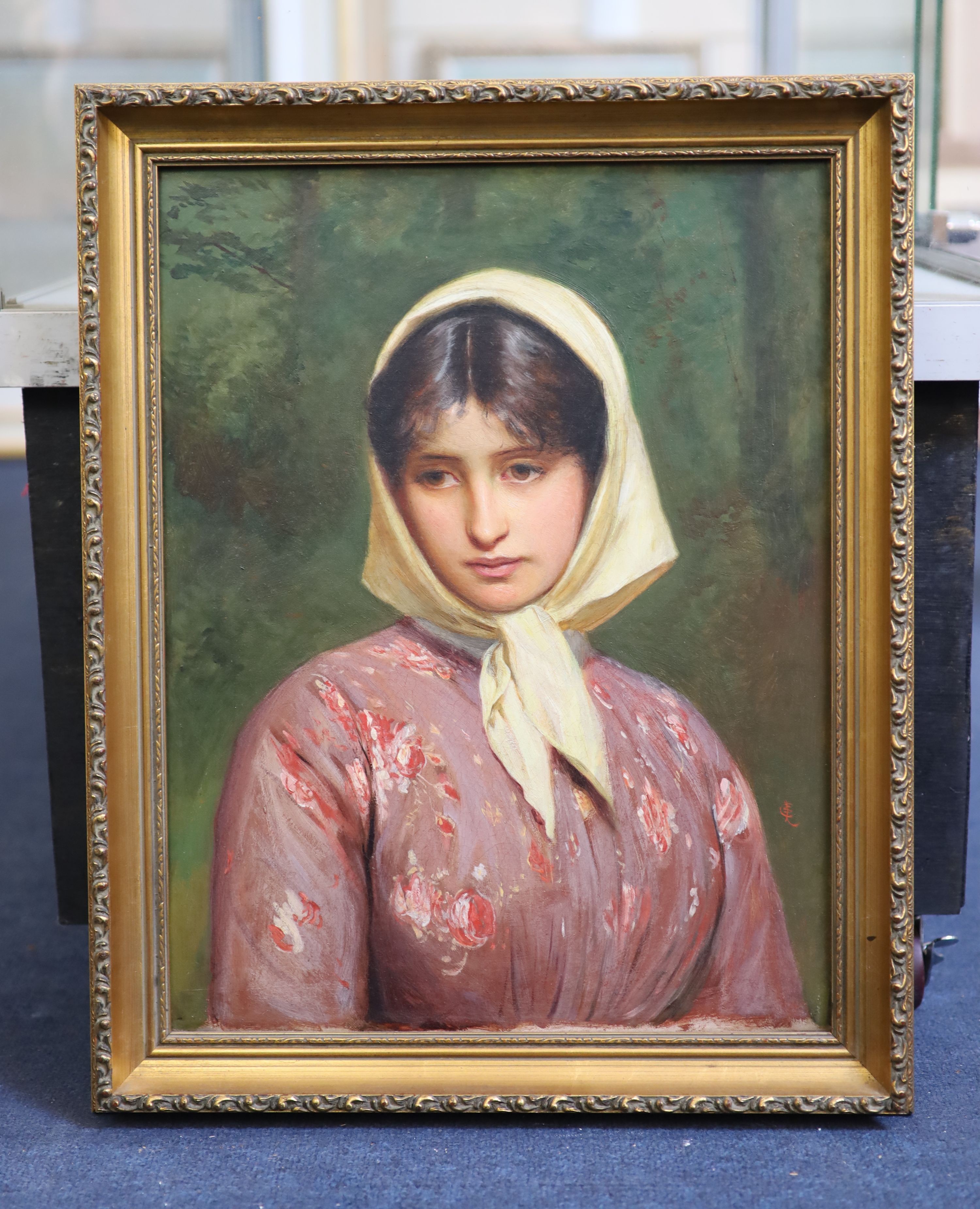 Charles Sillem Lidderdale (1831-1895), ‘Emily’, Oil on canvas, 46 x 36cm.